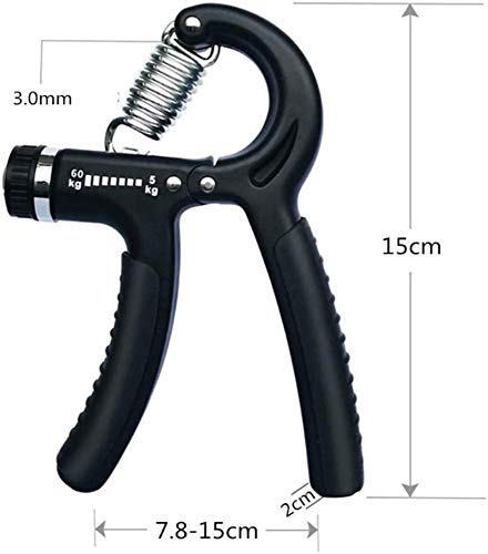 YOKELLMUX ハンドグリップ 握力 トレーニング 5－60KG 男女兼用ブラック