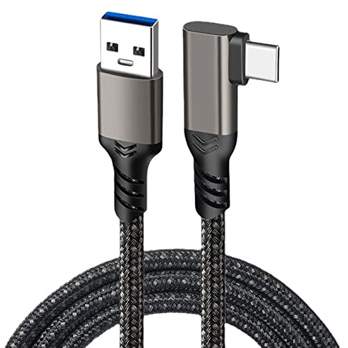 USB-C & USB-A 3.1(Gen2) ケーブル L字 1m (10Gbpsデータ転送) LpoieJun PD/QC 60W 超高速充
