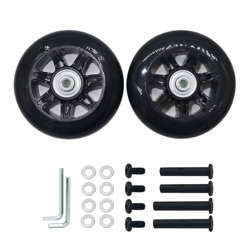 静音車輪シリーズ スーツケース、ショッピング、キャリーバッグなどのタイヤセット修理用輪幅24mm キャスター DIY修理キット (直径90mm(4)