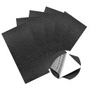 YFFSFDC レザー補修シート ブラック 20*10cm 5枚セット 合皮補修シート 補修テープ魔法のレザー 補修シート シールタイプ 貼るレ