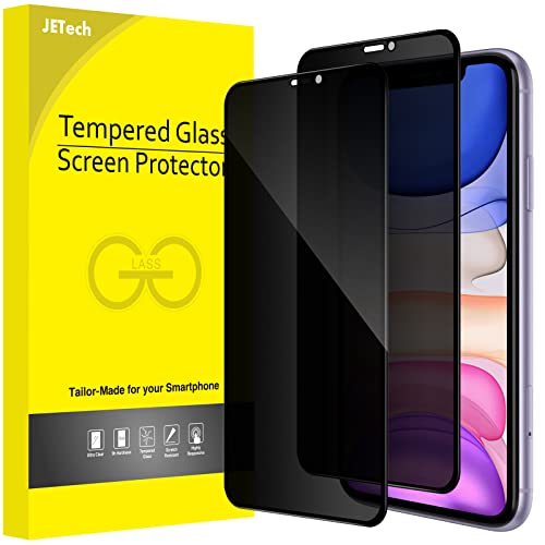 JEDirect iPhone 11/XR (6.1インチ専用) プライバシーフィルム 全面保護 覗き見防止 強化ガラスフィルム 隅々までカバー