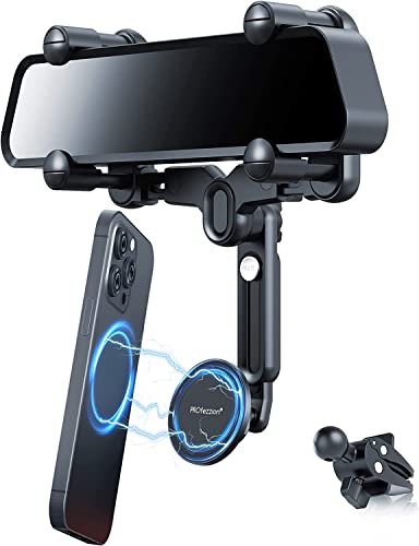 ルームミラー&エアコン吹出口型ブラック/-/PROfezzion PPS-U12ARVM・Style:ルームミラー&エアコン吹出口型・全機種対応iPhone 17 Pro Max / iPhone 17 Pro / iPhone 17 Air / iPhone 17 / 16 Pro Max / iPhone 16 Pro / iPhone 16 Plus / iPhone 16 / iPhone 15 / 14 /13 / 12 、MagSafe iPhone ケース専用です。Non-MagSafeスマートフォンは付属メタル・プレートがスマホの後ろに貼るだけで利用できます。・ルームミラー型4つのストッパーでミラーに固定、見やすい角度でスマートフォンを固定することができる。ホルダー部分は角度調整がで、走行中も邪魔にならないように折りたたむことができる・エアコン吹出口型両面テープ等必要なし、エアコン吹き出し口に挟み込むためダッシュボード周りをスッキリと保てます。・磁力アップ・スマホ落下防止強力な14個磁石と滑り止めシリコンリングにより、スマホを