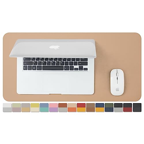 両面PUデスクマット、大型マウスパッド、デスクプロテクター、防水キーボードマット、オフィス/家庭/ゲ..