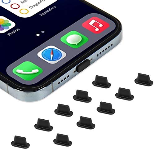 10個入り iPhone Lightning キャップ コネクタカバー ホコリ 砂防止 防水 防塵カバー シリコン蓋 ライトニングキャップ 黒