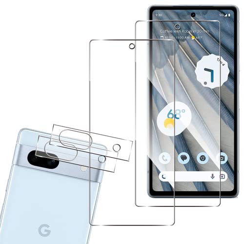 Qrivp Google Pixel 7A ガラスフィルム 2+2枚セット国産AGC旭硝子素材製 ピクセル7a ガラスフィルム 2枚 + カメラ