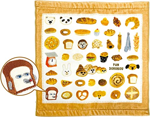 エンスカイ パンどろぼう アップリケつきハンドタオル 約340×360×2mm 綿製