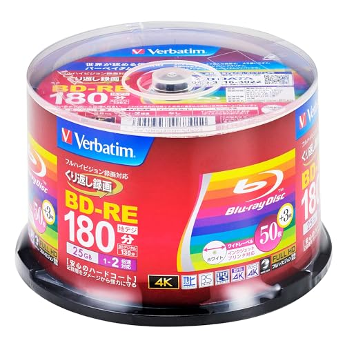 Verbatim С٥ ֤Ͽ ֥롼쥤ǥ BD-RE 25GB 50+3̥ѥå 󥯥åȥץб...