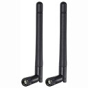 BINGFU 高ゲインデュアルバンドWiFi2.4GHz 5GHz 5.8GHz 9dBi SMAオスアンテナ(2パック)WiFiルーター用IP