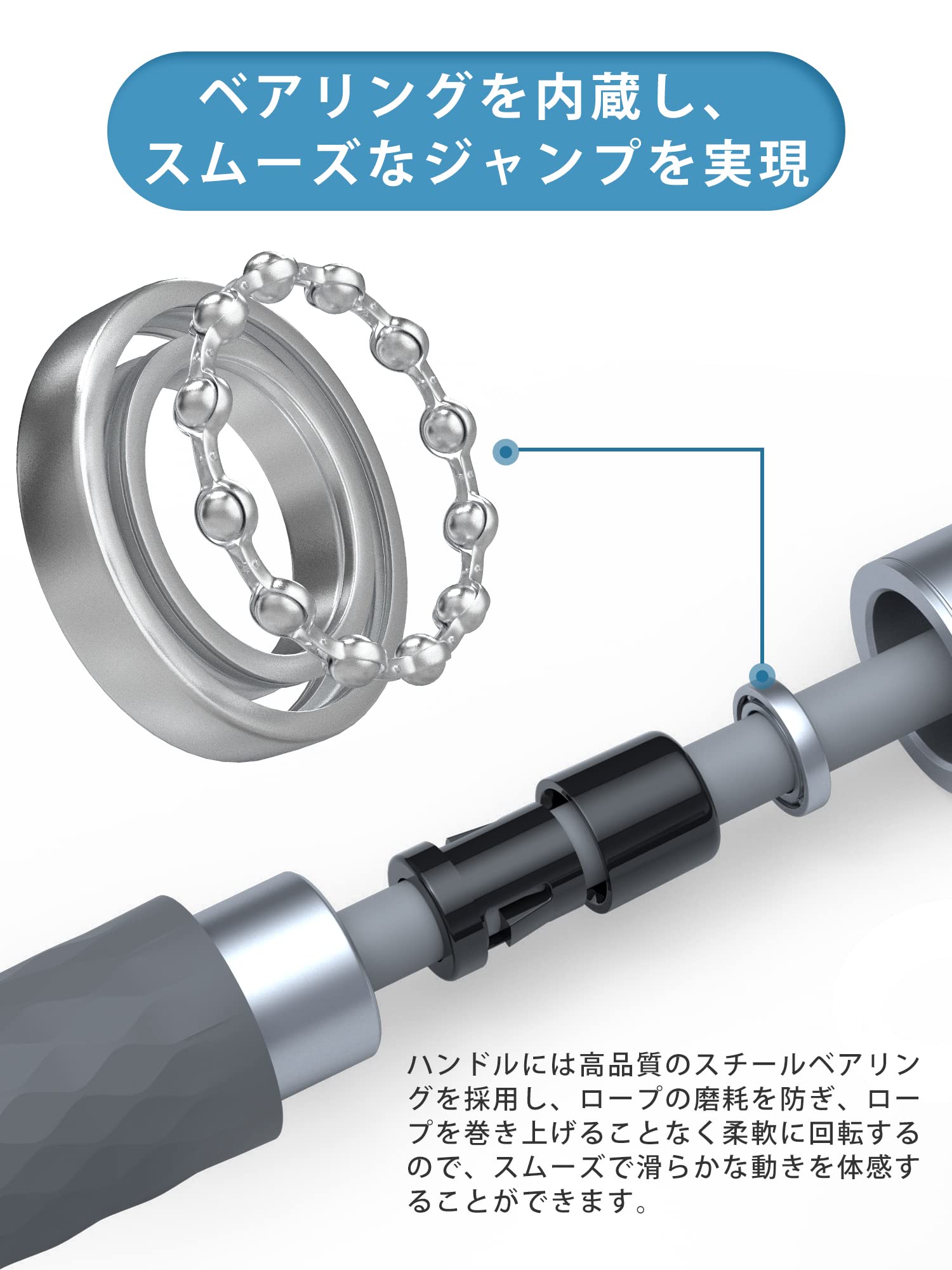 縄跳び トレーニング用 なわとび ダイエット 大人 用 重り jump rope 人気 滑り止めハンドル 収納袋付き 長さ調節可 男女兼用 運動 3