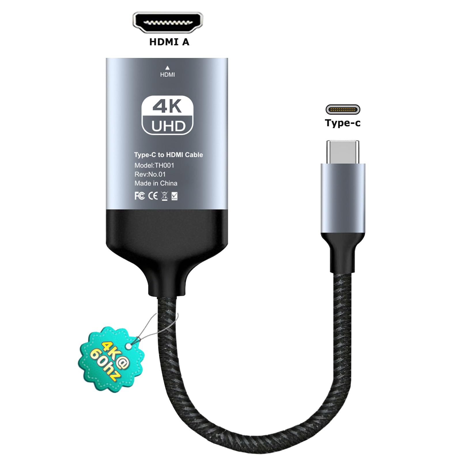 Chayoo USB Type C HDMI 変換アダプタ 4K@60Hz タイプC HDMI 変換アダプタ AVアダプタ 大画面で視聴 ミラー