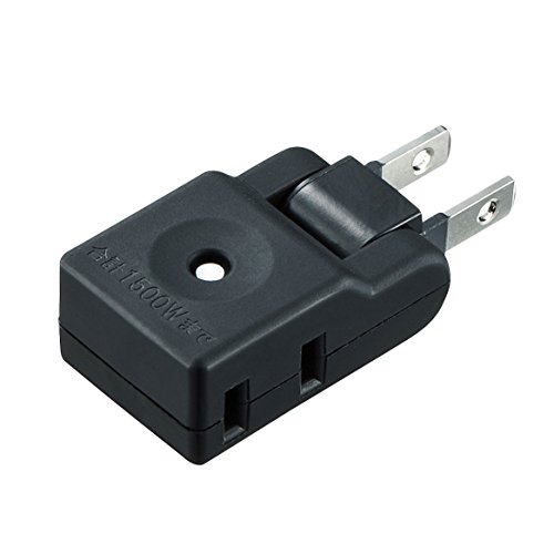 サンワサプライ(Sanwa Supply) スイングミニタップ 2P・2個口 ブラック TAP-AC8BK