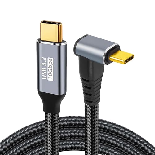 USB C ケーブル L字 1.5M Type-C L型 PD対応 100W急速充電/ USB 3.1 Gen2標準 10Gbpsデータ転送 超