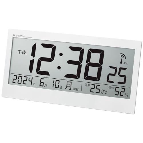 MAG(マグ) 掛け時計 壁掛け時計 置き時計 デジタル 電波時計 温度計 湿度計 温湿度計 オフィス 事務所 ..
