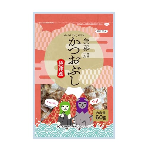 木村海産 猫用おやつ 焼津産 無添加 かつおぶし 60g 12袋入り (ケース販売)