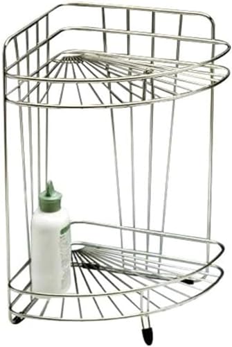 大木製作所(Ohki) ステンレス 三角コーナー2段 6257r シルバー 22×22×H34.5cm