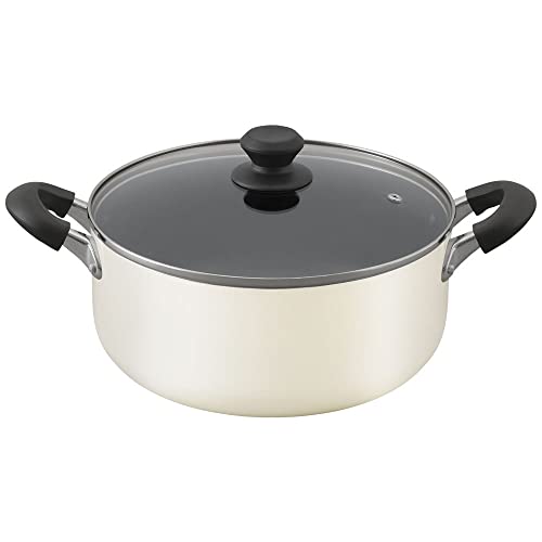 アイリスオーヤマ 鍋 26cm ガス火/IH対応 蓋付き ダイヤモンドコート 長持ち こびりつきにくい お手入れ簡単 DIS-P26 ホワイト