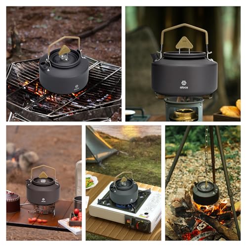 Alocs キャンプ ケトル 1000ml超軽量ヤカン キャンプ用品 硬質アルマイトアウトドアやかん ウォーター ティー キャンプ ハイキング