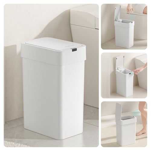 LYNLOO 自動開閉 ゴミ箱 フタ付きゴミ箱 9L スリム センサー 幅22×奥行15×高さ32cm スマートゴミ箱 2つの単3電池 タッチレ