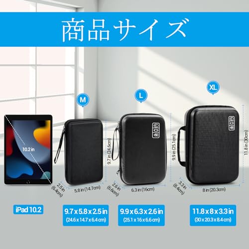 ProCase ガジェットポーチ、防水性のあるEVA材、大容量、3層仕組み MacBook アダプタ・ Magic Mouse 2・ USB F luminous81023-10140941 ルミナスエイト 楽天市場店 サンプル画像2