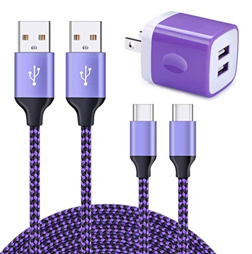 Viviber [2ポートUSB充電器*1個+USB Type-Cケーブル0.9m*1本、1.8m*1本] 急速充電器 タイプC充電器 アンドロ