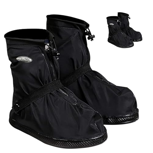 [JISONCASE] シューズカバー 防水 靴 レイン カバー 雨 雪 泥避 靴保護 2足 レインブーツ 梅雨対策 通勤通学 自転車 バイク用