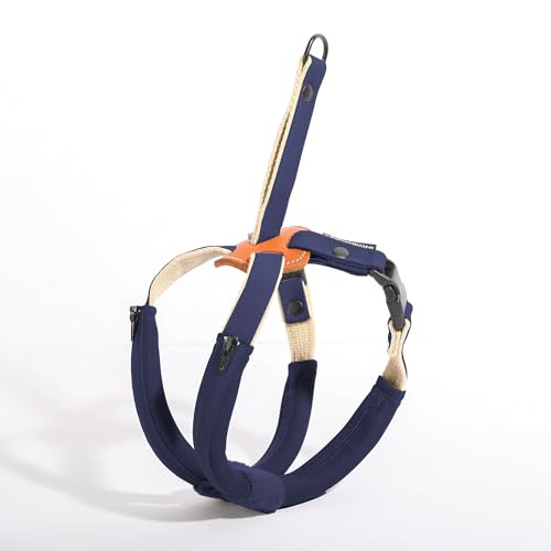 CROWN KONI犬用ハーネス 引っ張り防止 [首に窒息なし] 簡単着脱 咳き込み軽減 クイックプルサイズ調整 ..