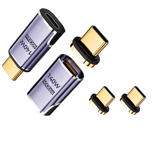 MUXER マグネット USB C 変換 アダプタ I字型USB 3.1 40Gbps高速データ転送/140W PD急速充電/8K 60Hz H