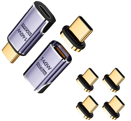 MUXER マグネット USB C 変換 アダプタ I字型USB 3.1 40Gbps高速データ転送/140W PD急速充電/8K 60Hz H