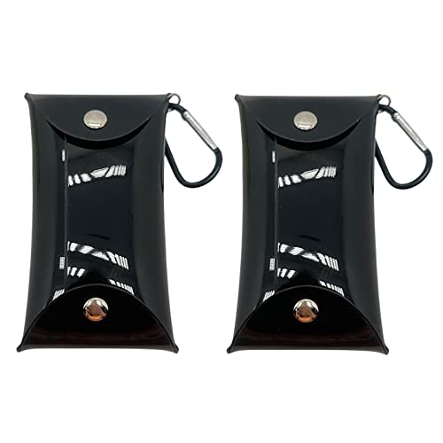 サムコス 小銭入れ 2個セット ミニポーチ ウォレット ミニ財布 キーケース コンパクト 可愛い カラビナ付き 洗える 携帯用 取り出し便利 (