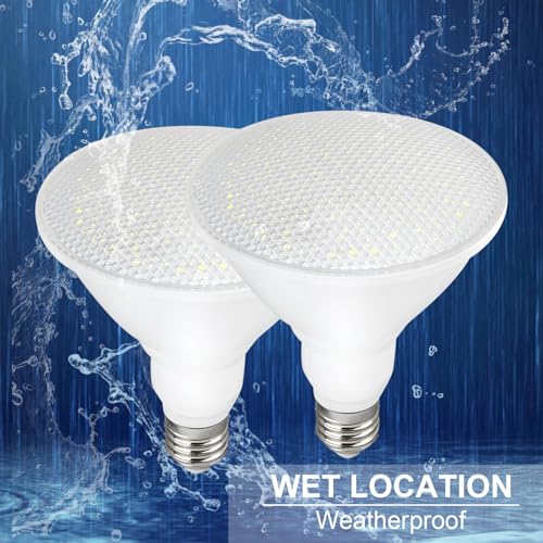 Yisau LED 電球 E26口金 昼光色 6000K 非調光型 180W形相当15W ビーム電球 IP65 防...
