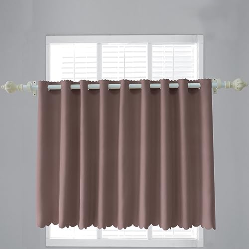 Yunlinhui一級遮光99.99%コーヒーカーテン、小窓遮光、断熱、保温省エネ、ファッション装飾に用い、紫外線を遮断する(幅145x丈45c