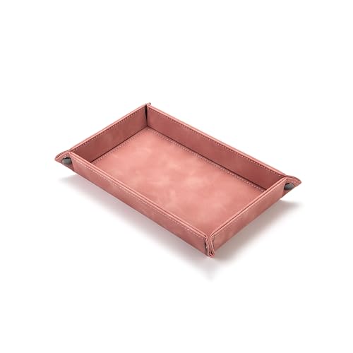 レザートレイ 小物入れ アクセサリートレイ 小物トレー 折り畳み式 こものいれ ボックス 腕時計 鍵 スマホ メガネ アクセサリー リモコン 収