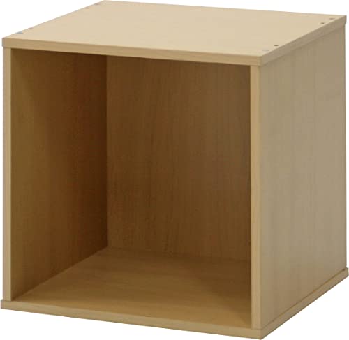 不二貿易(Fujiboeki) キューブボックス オープンラック 幅34.5×奥行29.5×高さ34.5cm ナチュラル 収納 カラーボックス