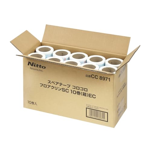 ニトムズ コロコロ スペアテープ 40周 10巻入 フロアクリン SC テープ 替え スパっと切れる フローリング カーペット 畳 ペットの毛