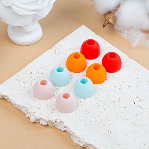 KBEAR-虹 レインボーイヤーピース イヤーチップ かわいイヤーピースイヤホンキャップ 革新的な技術 柔らかい 多色 シリコン かわいいデザイ