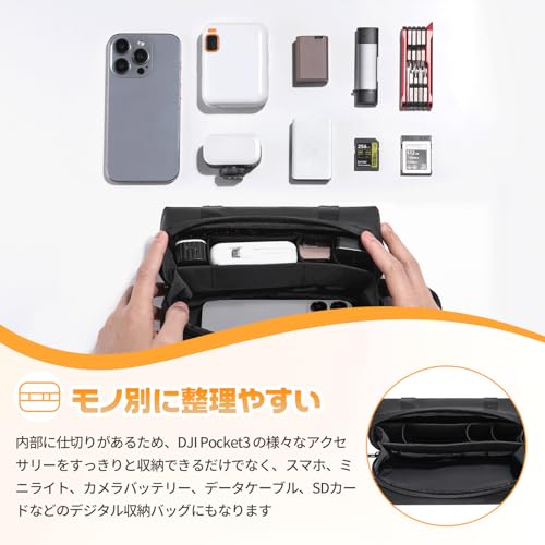 Ulanzi Pocket3用キャリーバッグ 収納ケース ポケット3対応保護ケース 収納バッグ 撥水加工 キャリングバッグ ガジェットポーチ 軽 luminous81023-10142575 ルミナスエイト 楽天市場店 サンプル画像3