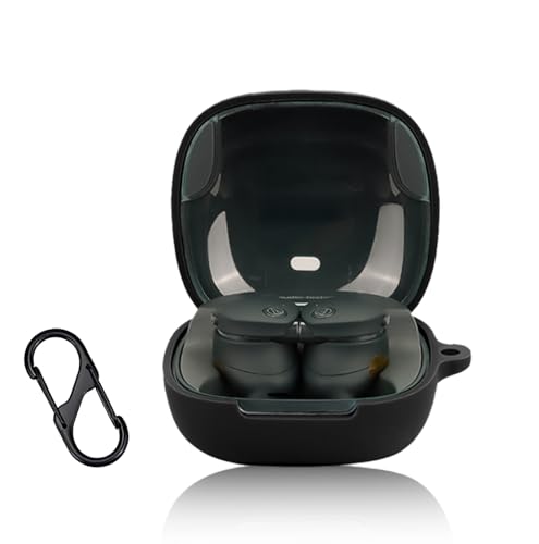 For オーディオテクニカ ATH-CKS50TW2 ケース 全面保護カバー Greerass シリコンケース キズ防止 耐衝撃 充電対応 紛失