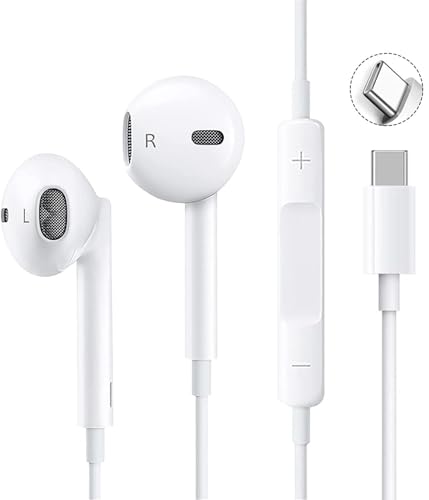 Rakuten - 2025新版タイプc イヤホン 有線 タイプc Type C イヤホン マイク付き 通話 音量調節 騒音低減 Type Cインターフェース使用