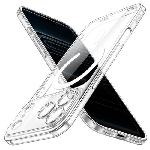 JETech iPhone 17 Pro 6.3インチ用 マグネットスリムケース MagSafeに対応 カメラレンズ全面保護 薄型 軽量 クリア