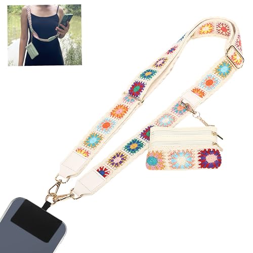 SCINYMC 携帯ストラップとリストストラップ、クリップとゴー ウォレット付き携帯ストラップ、調節な携..