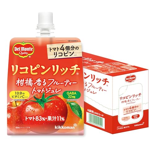 Del Monte デルモンテ リコピンリッチ 柑橘香るフルーティートマトジュレ 160g×6個