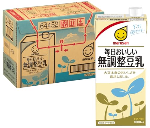 マルサン 毎日おいしい無調整豆乳 1000ml×6本