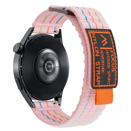 [SQHYWJ] 時計バンド 20mm 22mm ナイロンレザーウォッチストラップ20ミリ 22ミリ快適な 伸縮性ベルト無段階に調整ベルトスポー