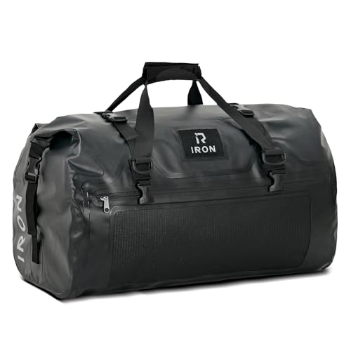 IRON JIA'S バイクシートバッグ ツーリングバッグ キャンプツーリング ショルダーストラップ付き 反射..