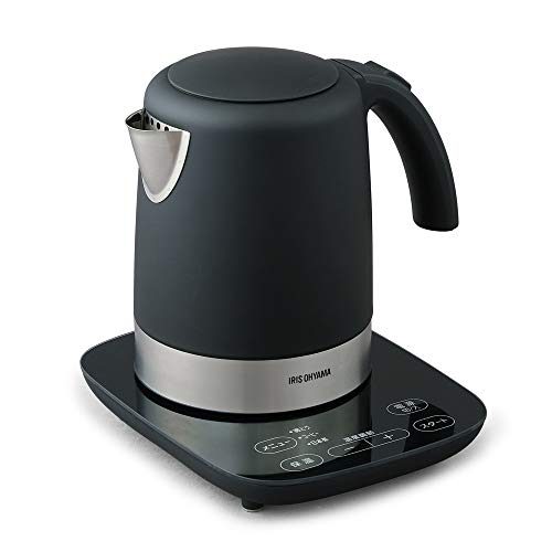 アイリスオーヤマ 電気ケトル ステンレスタイプ 1000ml 9段階温度調節付 保温設定付 沸騰後自動OFF フ..