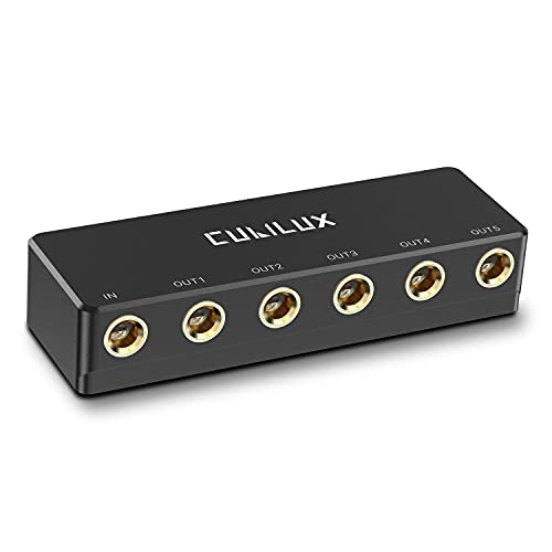 Other - Cubilux 5ウェイ6.35mmイヤホン分配器、1入力 5出力 6.35 mmマルチオーディオスプリッター、複数スタジオヘッドホン接続、ギタ