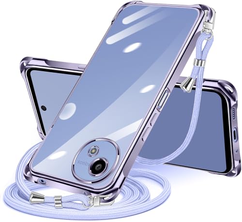 Rakuten - AQUOS Wish5 用 ケース クリア ショルダー aquos wish5 SH-52F スマホケース アクオス ウィッシュ5 カバー 肩掛