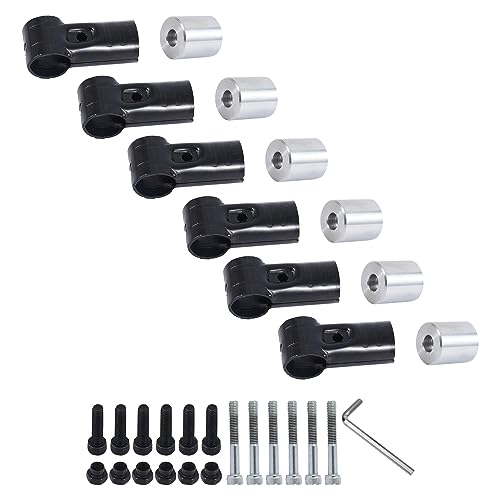 POSTEK Φ28イレクターパイプ 車用ルーフキャリアバー スペーシア イレクターパイプ アタッチメント バン対応 内六角 取付用アルミ製 D