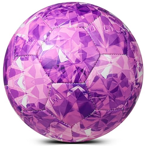 BYAOSUN サッカーボール 3号球 耐摩耗 試合球 練習球 一般 中学 大学 高校用 小学生用 子供用（パープル）