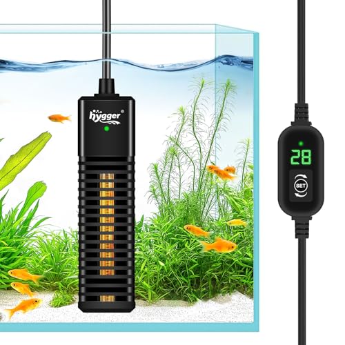 hygger 水槽ヒーター 小型 30cm用 15-34℃温度調節 ヒーター ミニ サーモスタット付 ...